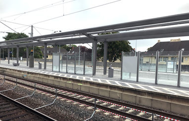 die neuen Bahnsteige in Leverkusen Mitte